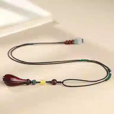 木盛缘 玉兰花月老赐福时来运转早日脱单平安喜乐文玩 小叶紫檀 吊坠 男女同款情侣款