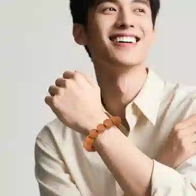 木盛缘 【招财进宝】凤羽单圈文玩转运珠素圈 猴头核桃 手串 男女同款情侣款