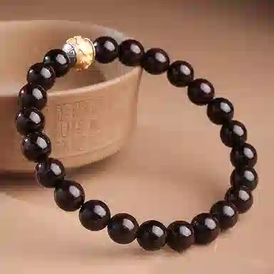 木盛缘 【木中钻石 高油高密】佛珠六字真言念珠文玩 紫檀属 手串 男女同款情侣款