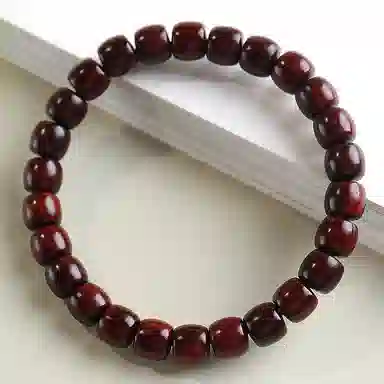 木盛缘 高油高密桶珠单圈 小叶紫檀 名贵木作手串 男女同款情侣款