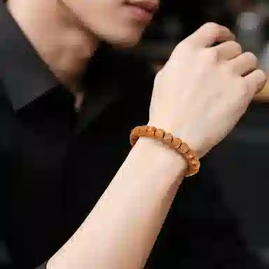 木盛缘 【好运多金  属你有钱】木饰镶嵌念珠文玩佛珠转运 紫金鼠 手串 男女同款情侣款