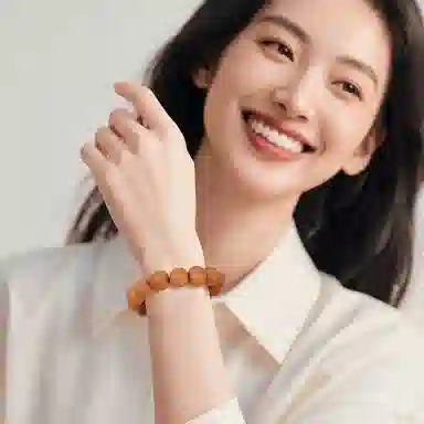 木盛缘 【招财进宝】凤羽单圈文玩转运珠素圈 猴头核桃 手串 男女同款情侣款