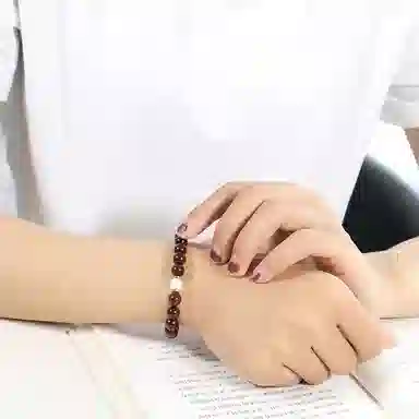 木盛缘 顺纹高密佛珠搭配菩提算盘珠 小叶紫檀 手串 男女同款情侣款