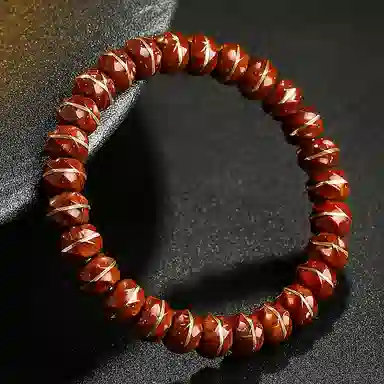 木盛缘 【搞钱必备解压盘玩】新中式国潮复古小众轻奢设计一线药师老型珠实心菩提子招财进宝单圈文玩好运 紫金鼠 手串 男女同款情侣款