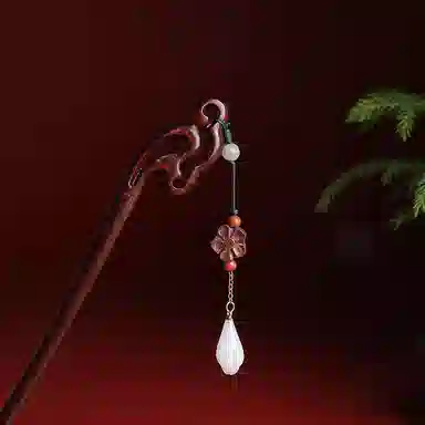 木盛缘 复古古风 木作 簪子 男女同款情侣款 血檀