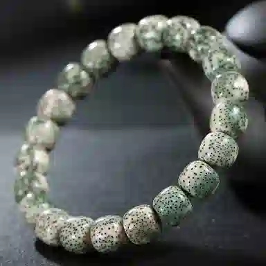 木盛缘 阴皮石玉料老型桶珠 星月菩提 手串 男女同款情侣款