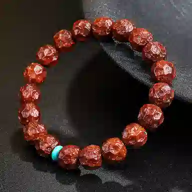 木盛缘 【发财鼠   暴力招财】#好运实心易盘玩上色快文玩 紫金鼠 手串 男女同款情侣款