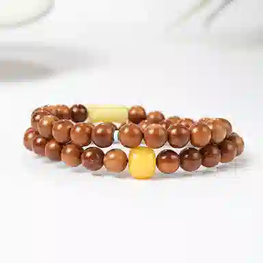 木盛缘 【变色大王盘玩解压利器】新中式国潮双圈叠戴转运盘玩绿松高油高密玉化文玩佛珠轻奢款好运 库克 菩提类手串 男女同款情侣款