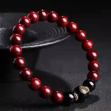 木盛缘 本命年转运十二生肖八大守护神招财纳福财源滚滚诸事顺遂有钱花 小叶紫檀 手串 男女同款情侣款