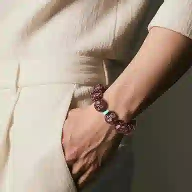 木盛缘 【发财鼠   暴力招财】#好运实心易盘玩上色快文玩 紫金鼠 手串 男女同款情侣款