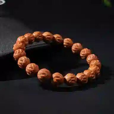 木盛缘 雕刻正圆佛珠#好运 猴头核桃 手串 男女同款情侣款