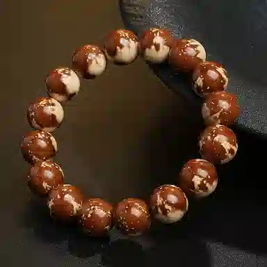 木盛缘 【暴力来财  好运熊猫】文玩木饰佛珠单圈 紫金鼠 手串 男女同款情侣款