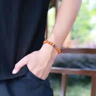 木盛缘 木饰文玩单圈手链 猴头核桃 手串 男女同款情侣款