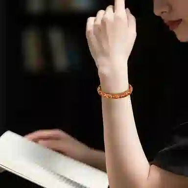 木盛缘 【暴力招财  与众不同】#好运实心药片念珠文玩 紫金鼠 手串 男女同款情侣款