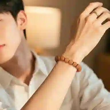 木盛缘 【金满仓  原皮原色  不泡药】#好运桶珠文玩佛珠单圈 猴头核桃 手串 男女同款情侣款