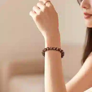 木盛缘 【搞钱必备解压盘玩】新中式国潮复古小众轻奢设计一线药师老型珠实心菩提子招财进宝单圈文玩好运 紫金鼠 手串 男女同款情侣款