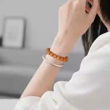 木盛缘 【金满仓  原皮原色  不泡药】#好运桶珠文玩佛珠单圈 猴头核桃 手串 男女同款情侣款