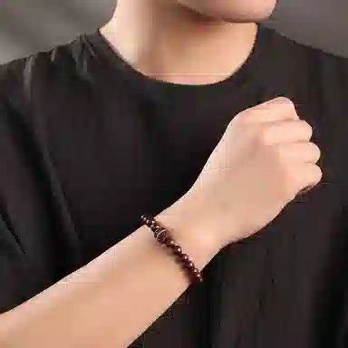 木盛缘 高油高密圆珠单圈 小叶紫檀 手串 男女同款情侣款