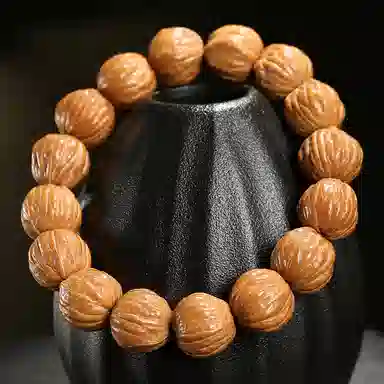 木盛缘 原生态双鳍南瓜单圈文玩 猴头核桃 手串 男女同款情侣款