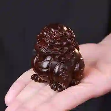 木盛缘 【鸿运当头 吸金貔貅】雕刻随身盘玩文玩#好运 紫檀属 把件 男款