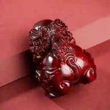 木盛缘 【鸿运当头 吸金貔貅】雕刻随身盘玩文玩#好运 紫檀属 把件 男款