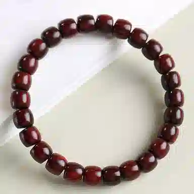 木盛缘 高油高密桶珠单圈 小叶紫檀 名贵木作手串 男女同款情侣款