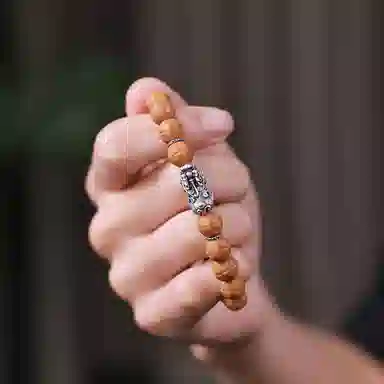 木盛缘 【凤眼  招财貔貅】雕刻佛珠单圈念珠文玩 猴头核桃 手串 男女同款情侣款