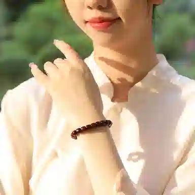 木盛缘 高油高密桶珠单圈 小叶紫檀 名贵木作手串 男女同款情侣款