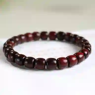 木盛缘 高油高密桶珠单圈 小叶紫檀 名贵木作手串 男女同款情侣款