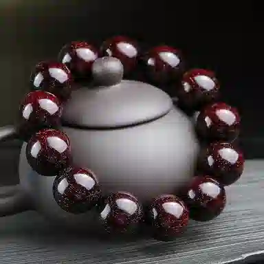 木盛缘 【满金星+平台质检】本命年新中式转运上岸有钱花财源滚滚好运满星盘玩解压单圈文玩佛珠小叶 紫檀属 手串 男女同款情侣款