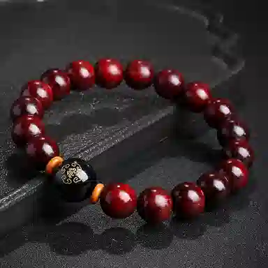 木盛缘 本命年转运十二生肖八大守护神招财纳福财源滚滚诸事顺遂有钱花 小叶紫檀 手串 男女同款情侣款