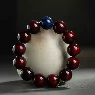 木盛缘 大漆珠佛珠单圈文玩手链 小叶紫檀 手串 男女同款情侣款