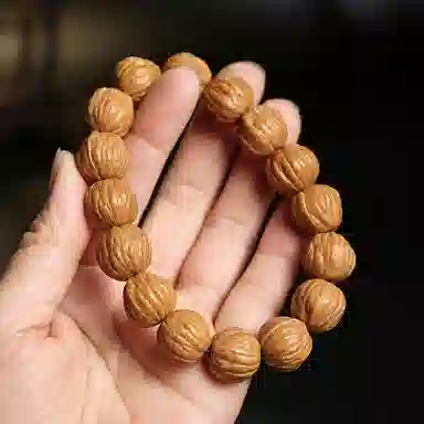 木盛缘 原生态双鳍南瓜单圈文玩 猴头核桃 手串 男女同款情侣款