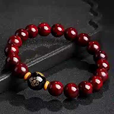 木盛缘 本命年转运十二生肖八大守护神招财纳福财源滚滚诸事顺遂有钱花 小叶紫檀 手串 男女同款情侣款