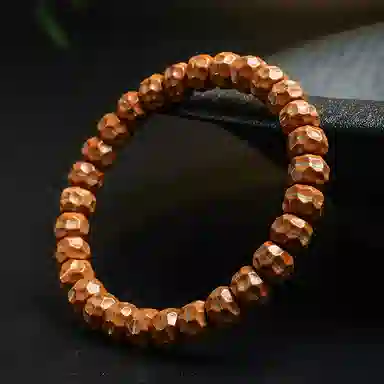 木盛缘 【好运多金  属你有钱】木饰镶嵌念珠文玩佛珠转运 紫金鼠 手串 男女同款情侣款