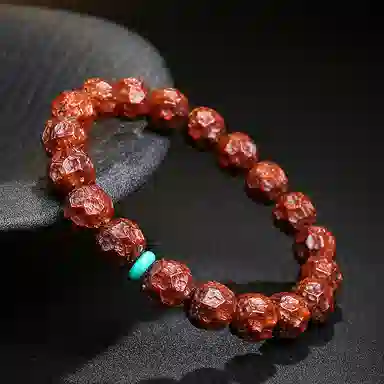 木盛缘 【发财鼠   暴力招财】#好运实心易盘玩上色快文玩 紫金鼠 手串 男女同款情侣款