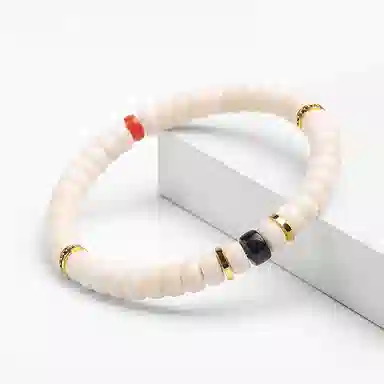 木盛缘 【心心相依】#好运上上签药片珠新中式长长久久 椰蒂 菩提闺蜜手链手串 男女同款情侣款