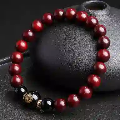 木盛缘 本命年转运十二生肖八大守护神招财纳福财源滚滚诸事顺遂有钱花 小叶紫檀 手串 男女同款情侣款