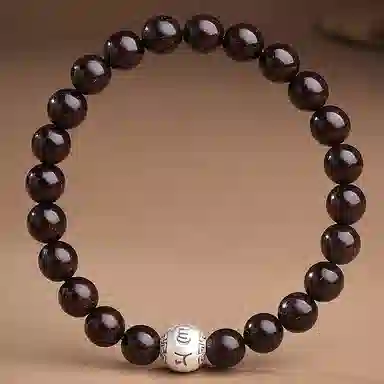 木盛缘 【六字箴言  过手留香】高油高密佛珠念珠文玩 紫檀属 手串 男女同款情侣款