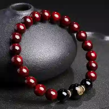 木盛缘 本命年转运十二生肖八大守护神招财纳福财源滚滚诸事顺遂有钱花 小叶紫檀 手串 男女同款情侣款