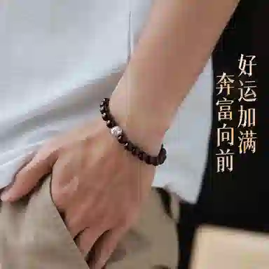 木盛缘 【六字箴言  过手留香】高油高密佛珠念珠文玩 紫檀属 手串 男女同款情侣款