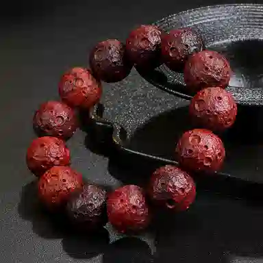 木盛缘 高油高密星球佛珠文玩单圈【雕刻造型  个性设计】#好运 紫檀属 手串 男女同款情侣款