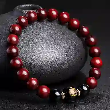 木盛缘 本命年转运十二生肖八大守护神招财纳福财源滚滚诸事顺遂有钱花 小叶紫檀 手串 男女同款情侣款