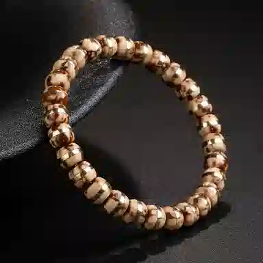 木盛缘 【招财鼠  鼠你有钱】实心镶嵌佛珠念珠文玩单圈#好运 紫金鼠 手串 男女同款情侣款