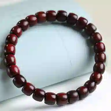 木盛缘 高油高密桶珠单圈 小叶紫檀 名贵木作手串 男女同款情侣款