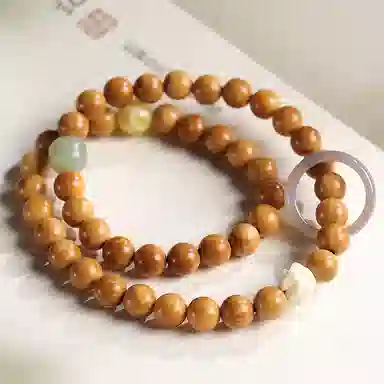 木盛缘 【上岸有钱花】精品高抛光珠招财纳福转运佛珠文玩盘串国潮百搭#好运 库克 手串 男女同款情侣款