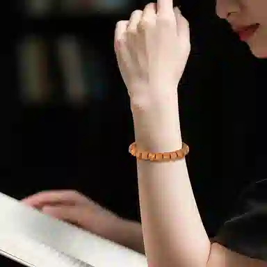 木盛缘 【好运多金  属你有钱】木饰镶嵌念珠文玩佛珠转运 紫金鼠 手串 男女同款情侣款