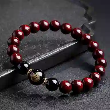 木盛缘 本命年转运十二生肖八大守护神招财纳福财源滚滚诸事顺遂有钱花 小叶紫檀 手串 男女同款情侣款