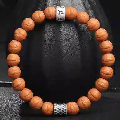 木盛缘 木饰文玩单圈手链 猴头核桃 手串 男女同款情侣款