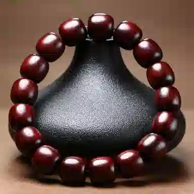 木盛缘 高油密桶珠 木作 手串 男女同款情侣款 血檀